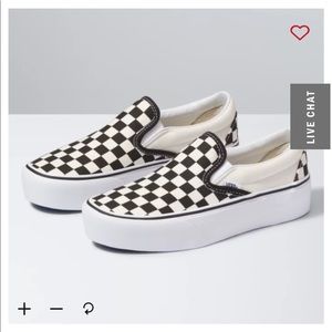 Checkered Platform Slip on Vans